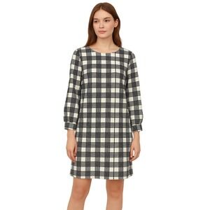 VKY & CO Dress Size LG Dress Black White Gingham Shift Dress Classic Retro Mod‎